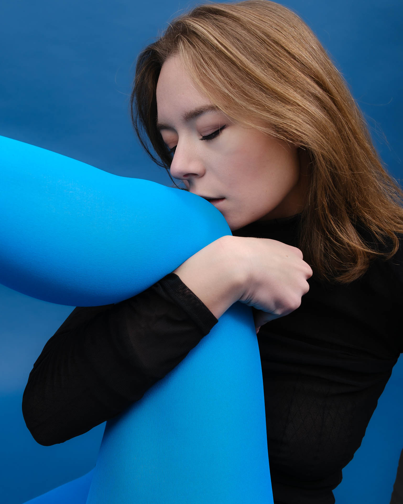 Halyna in blue